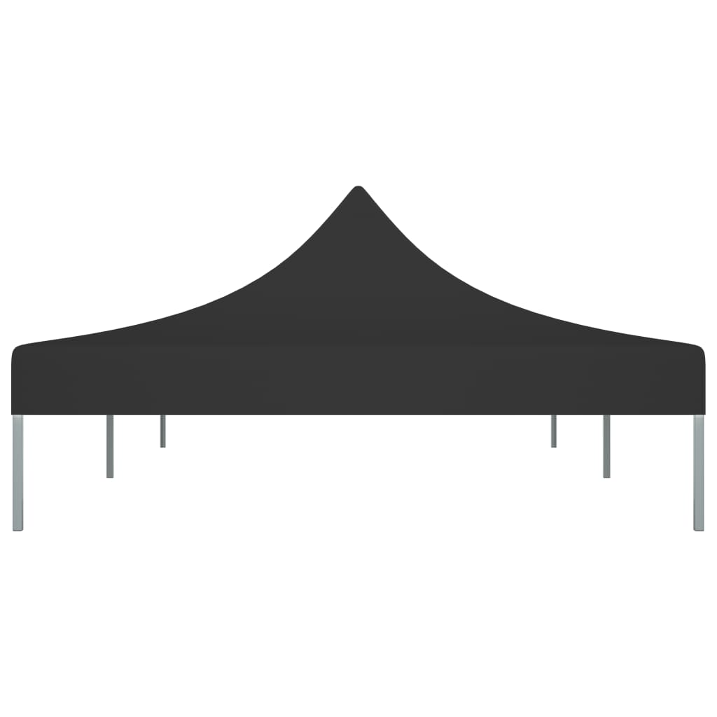 Partyzelt-Dach 6x3 m Schwarz 270 g/m²