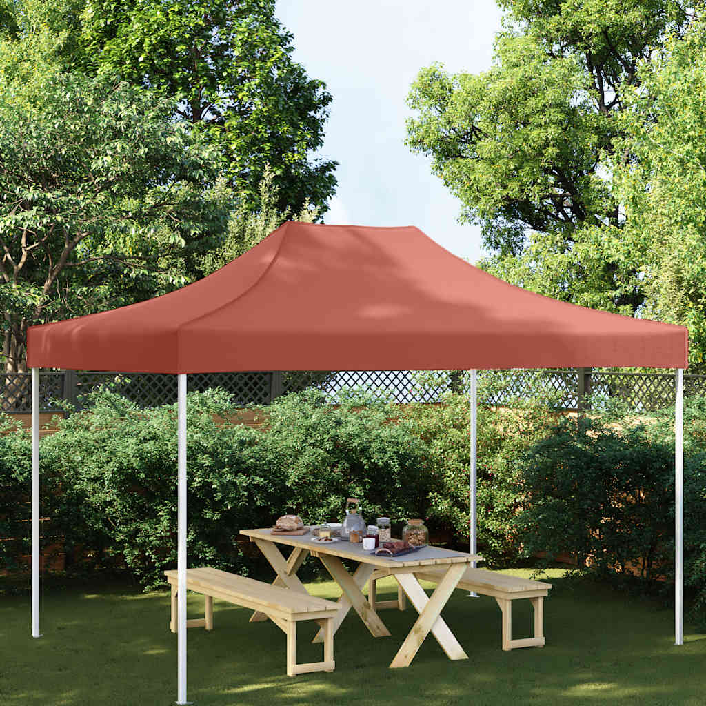 Partyzelt-Dach 4x3 m Terrakotta-Rot 270 g/m²