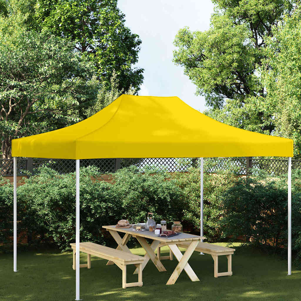Partyzelt-Dach 4x3 m Gelb 270 g/m²
