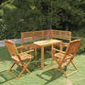 4-tlg. Bistro-Set Massivholz Akazie