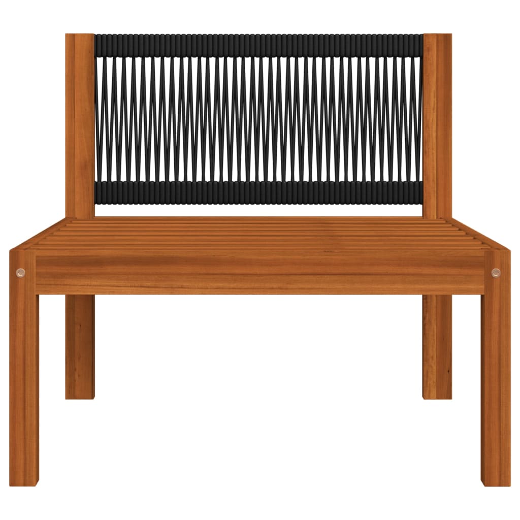 5-teiliges Garten-Lounge-Set mit Kissen Creme 63 x 63 cm