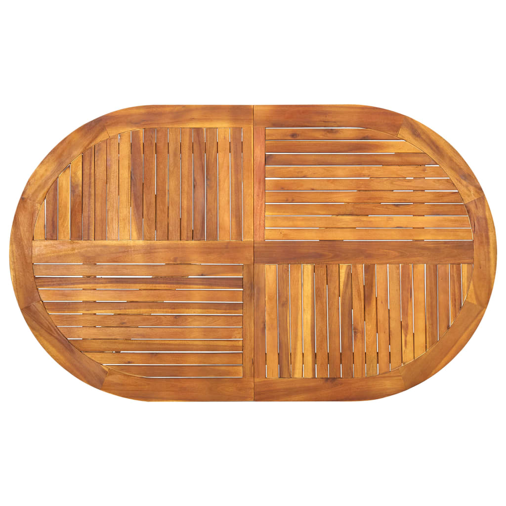7-teiliges Garten-Ess-Set 150 x 90 cm Massivholz Akazie