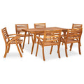 7-teiliges Garten-Ess-Set 150 x 90 cm Massivholz Akazie