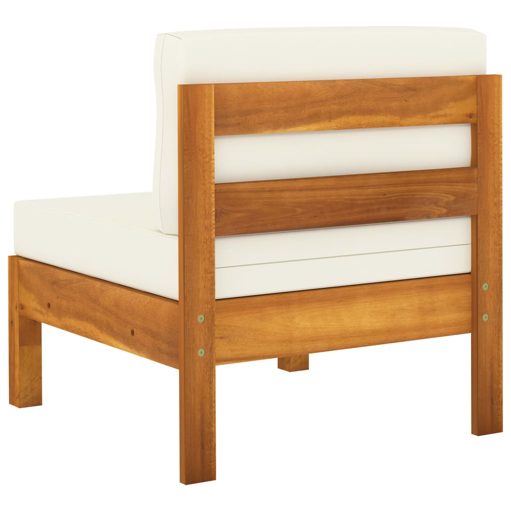 6-tlg. Garten-Lounge-Set mit Kissen 100x60 cm Akazienholz