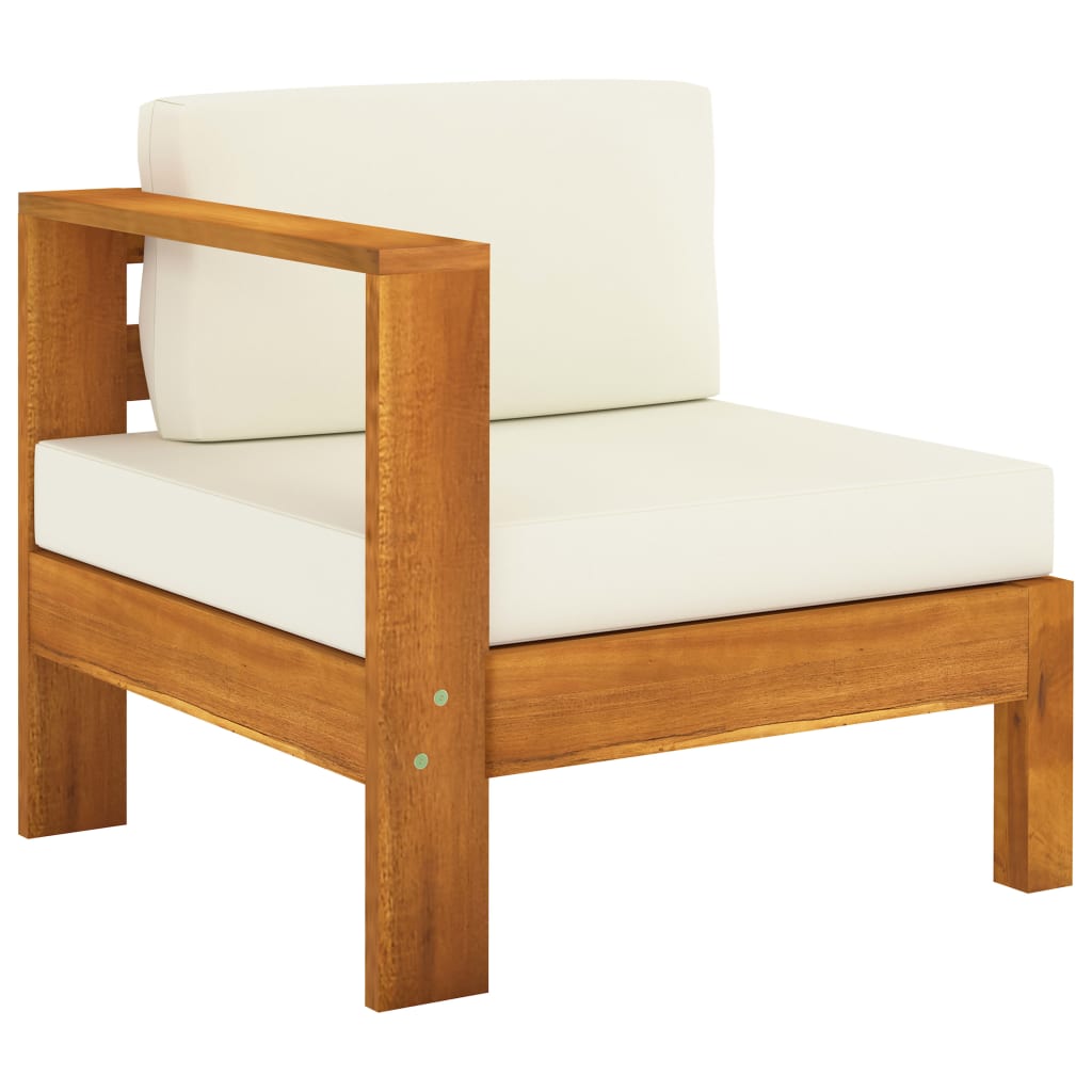 6-tlg. Garten-Lounge-Set mit Kissen 100x60 cm Akazienholz
