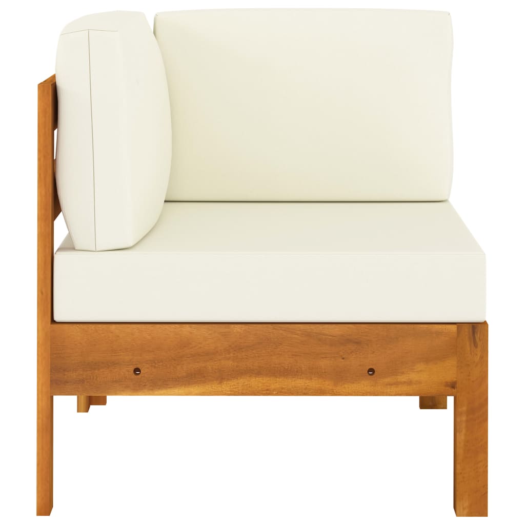6-tlg. Garten-Lounge-Set mit Kissen 100x60 cm Akazienholz