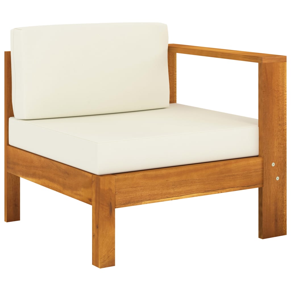 7-teiliges Garten-Lounge-Set mit Kissen 100 x 60 cm Akazienholz