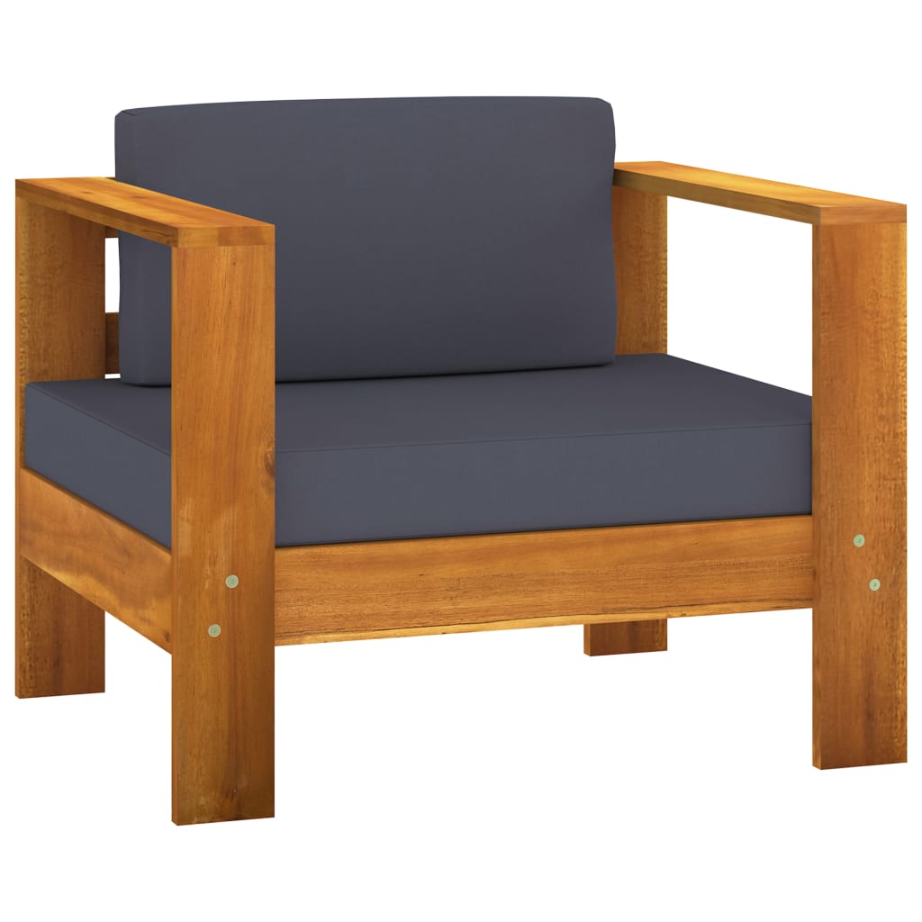 4-tlg. Garten-Lounge-Set mit Kissen 100x60 cm Akazienholz