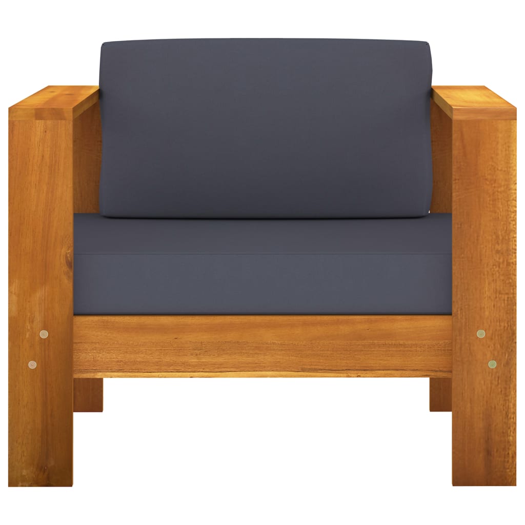 4-tlg. Garten-Lounge-Set mit Kissen 100x60 cm Akazienholz