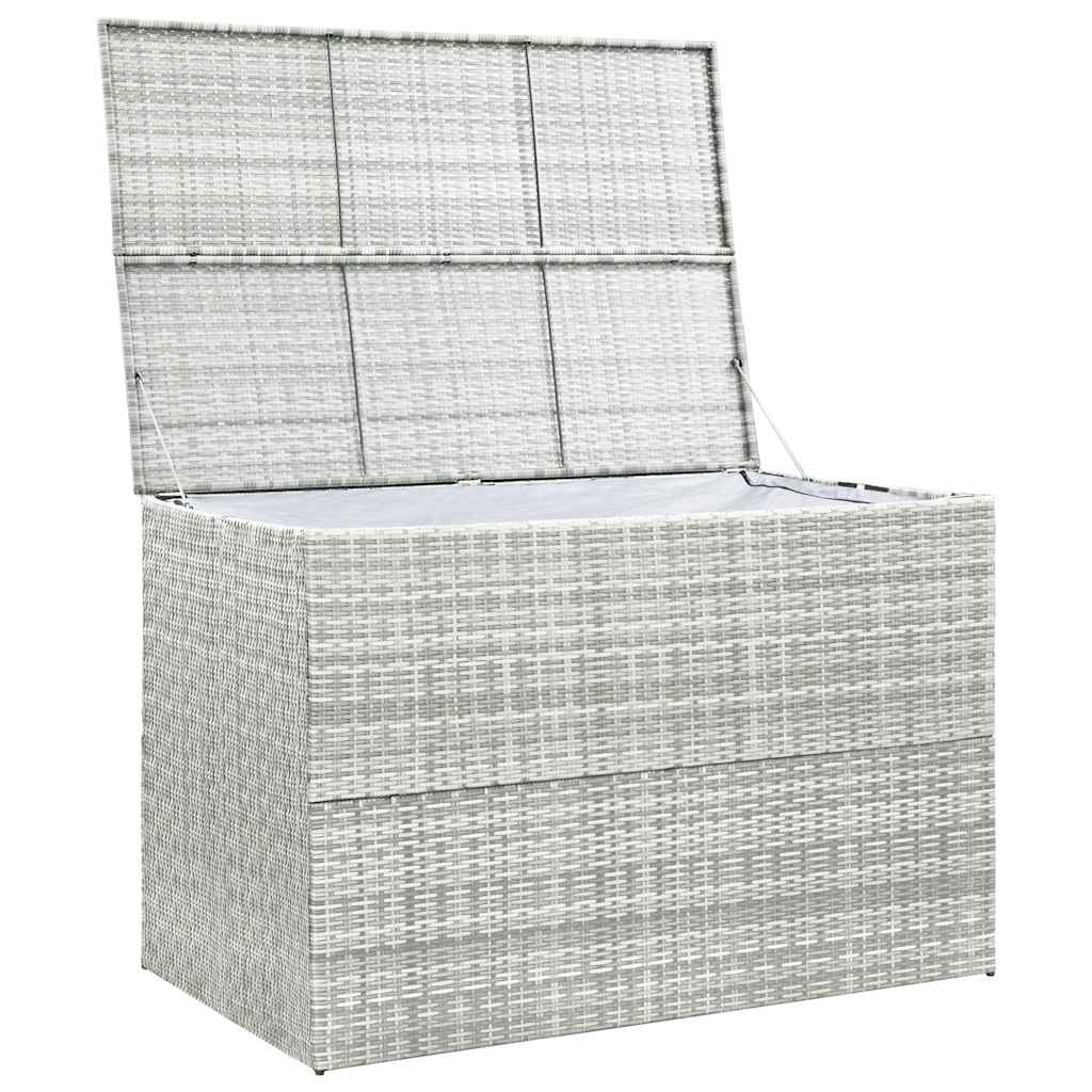 Garden-Auflagenbox Hellgrau 150x100x100 cm Poly Rattan