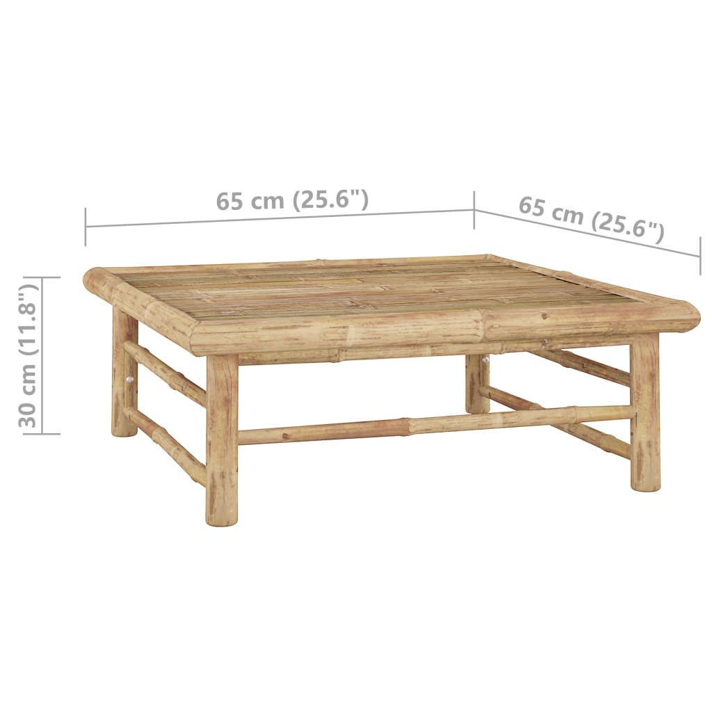 6-tlg. Garten-Lounge-Set mit Dunkelgrauen Kissen Bambus