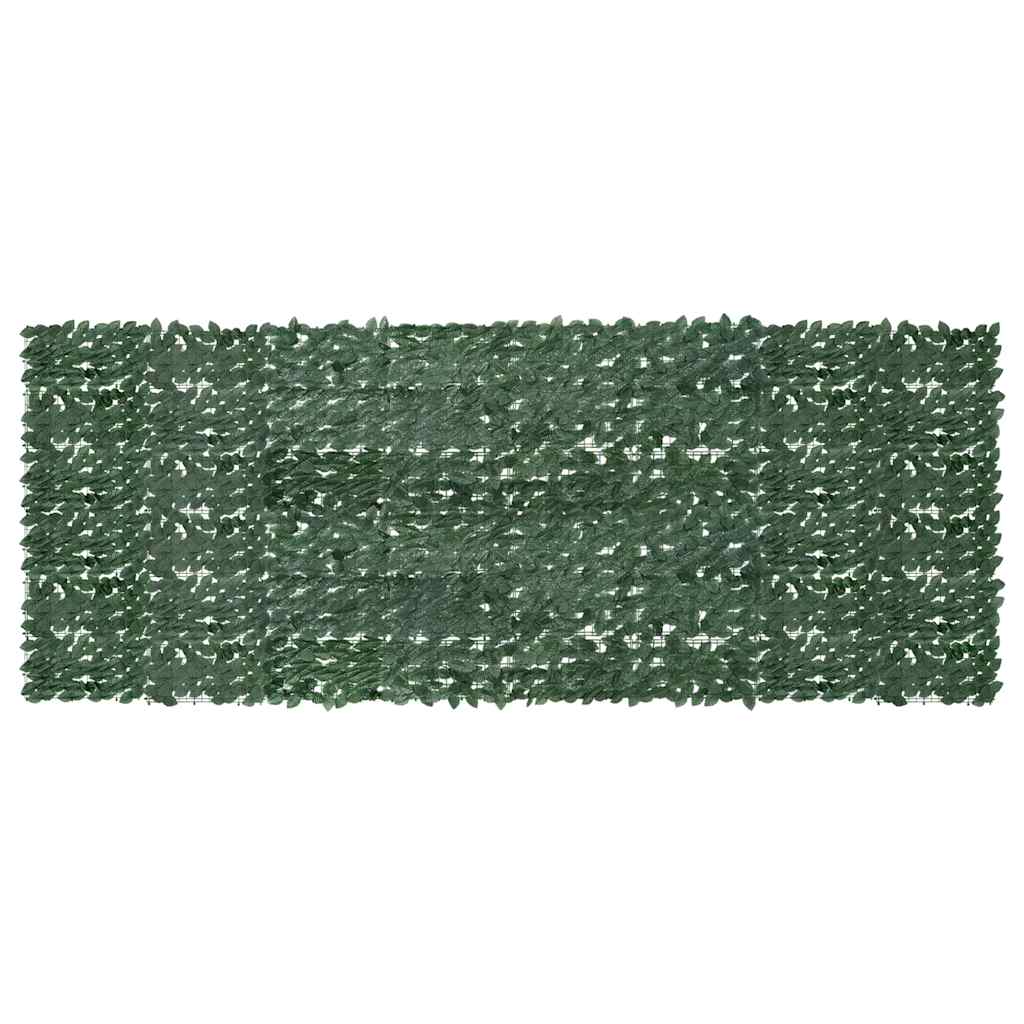 Balkon-Sichtschutz mit Dunkelgrünen Blättern 400x150 cm