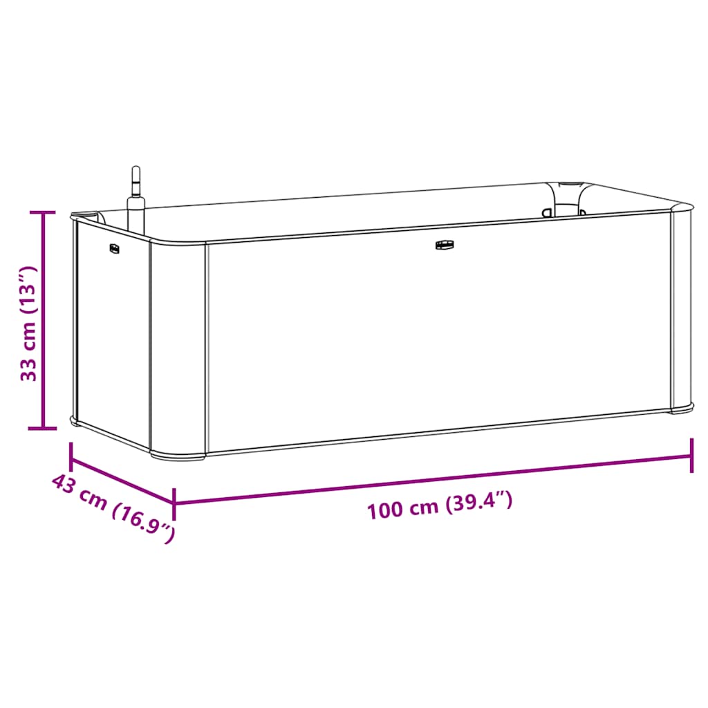Garten-Hochbeet mit Selbstbewässerungssystem Mokka 100x43x33 cm