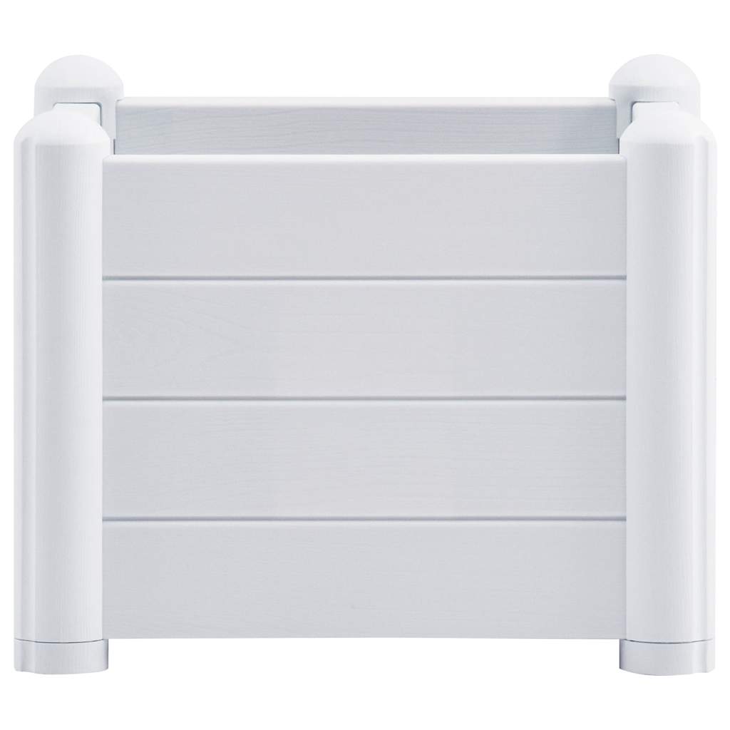 Garten-Hochbeet PP Weiß 43x43x35 cm
