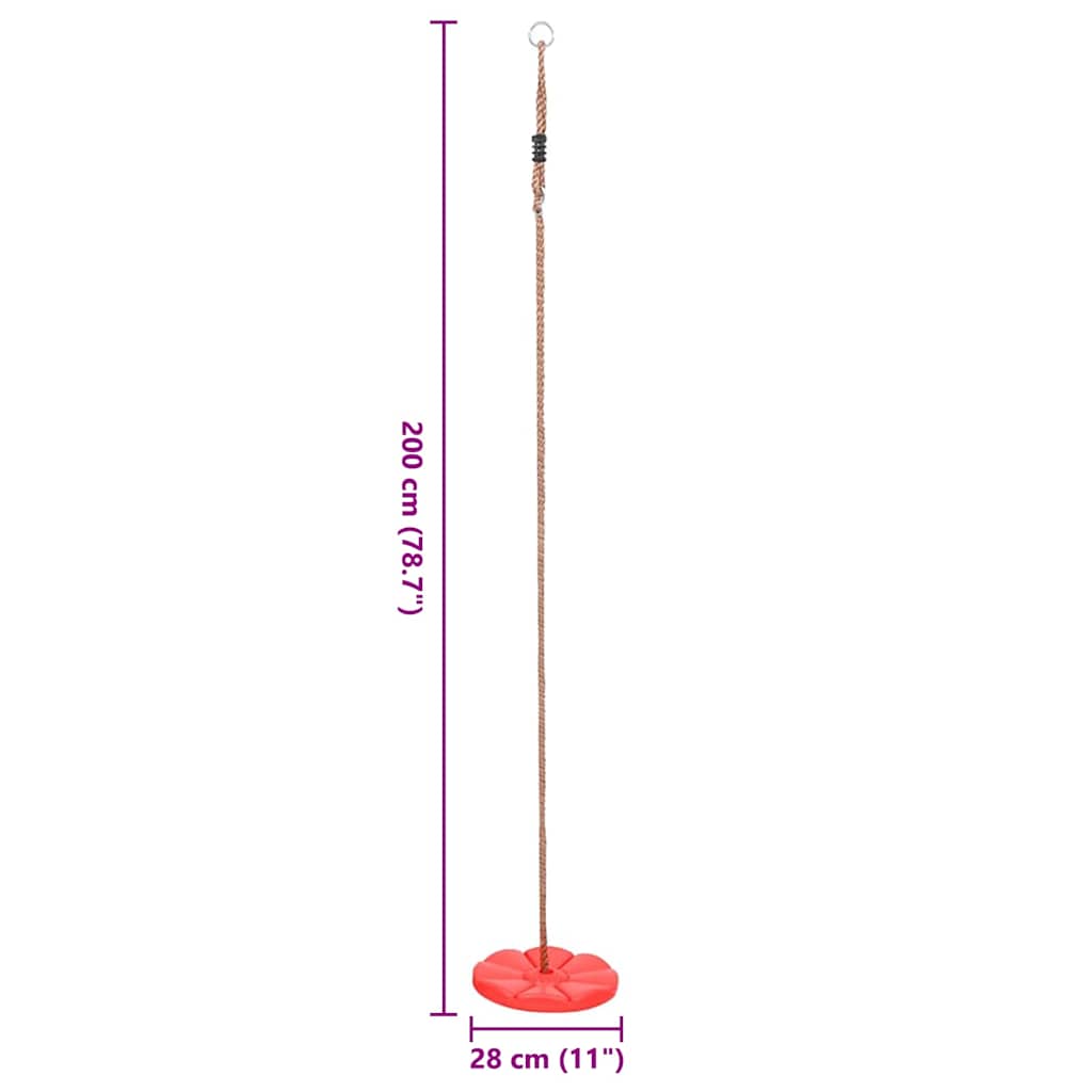 Tellerschaukel 200 cm Rot