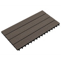 Terrassenfliese 6 pcs Dunkelbraun 60 x 30 cm WPC