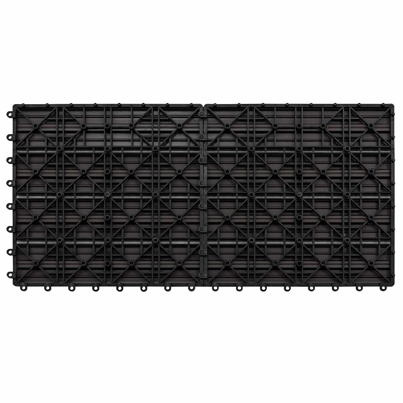 Terrassenfliese 6 pcs Dunkelbraun 60 x 30 cm WPC
