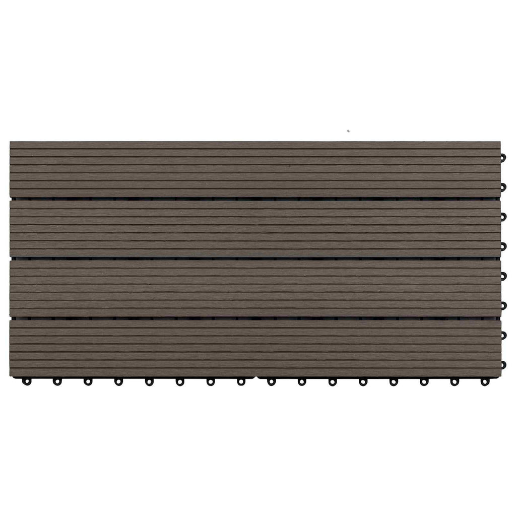 Terrassenfliese 6 pcs Dunkelbraun 60 x 30 cm WPC