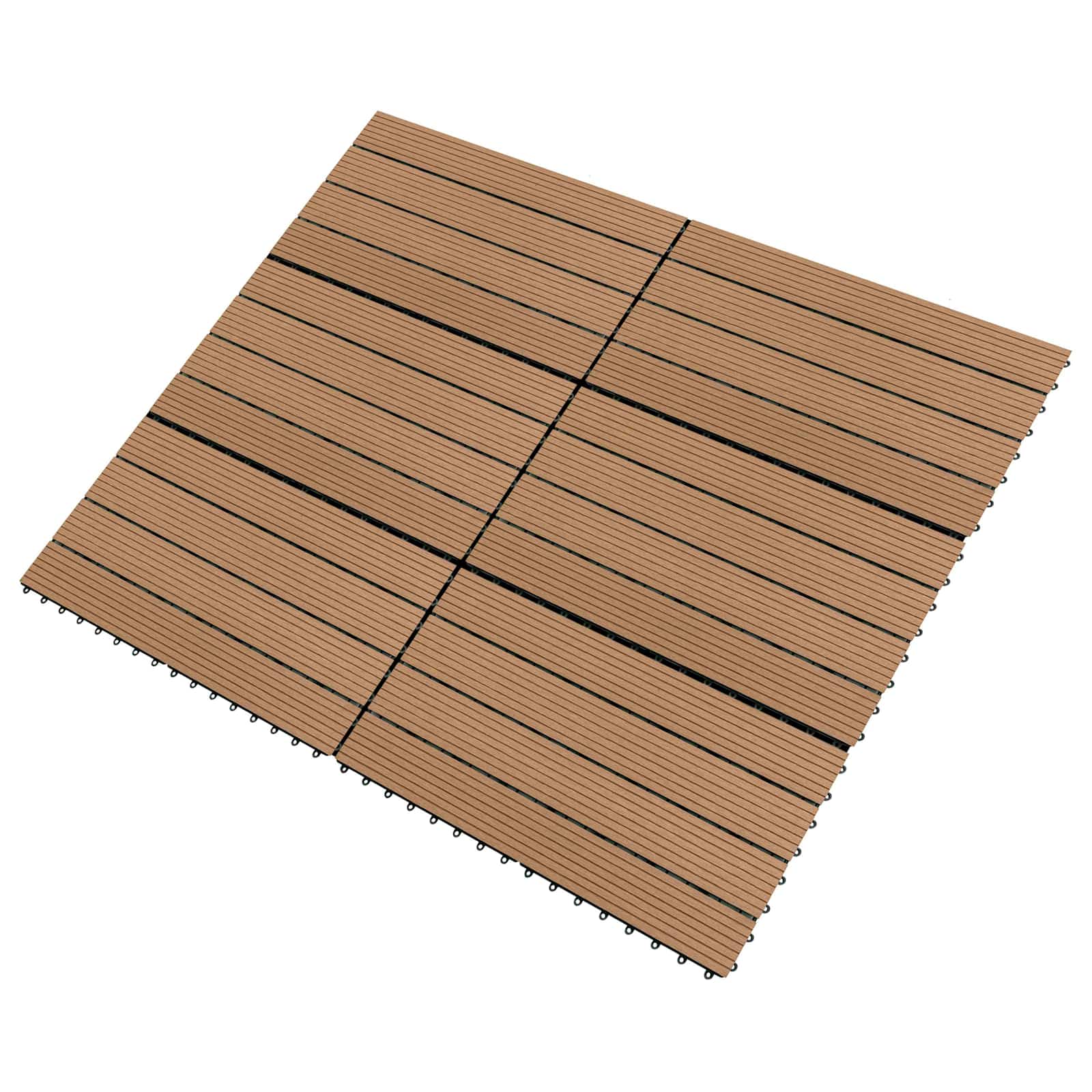 Terrassenfliese 6 pcs Braun 60 x 30 cm WPC