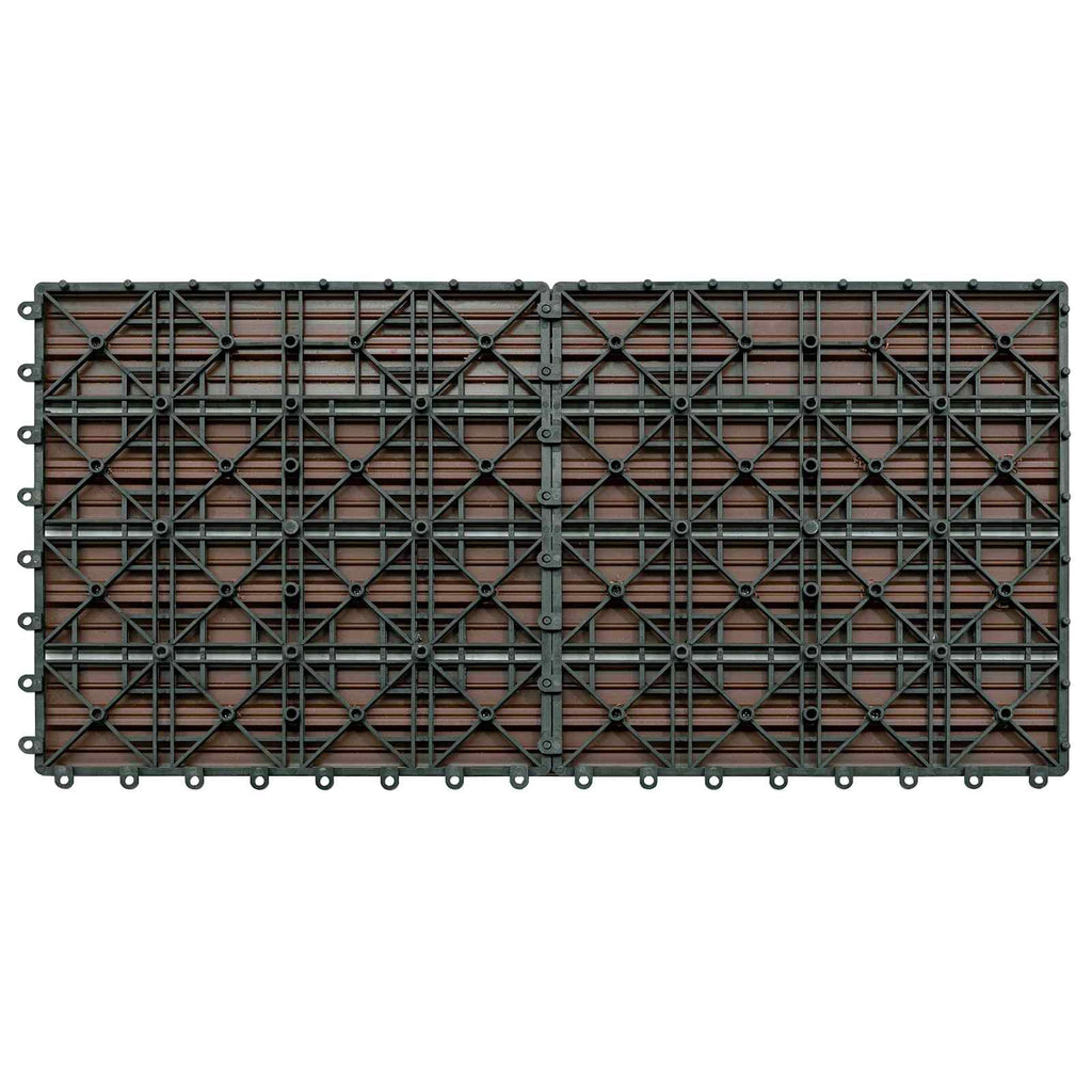 Terrassenfliese 6 pcs Braun 60 x 30 cm WPC