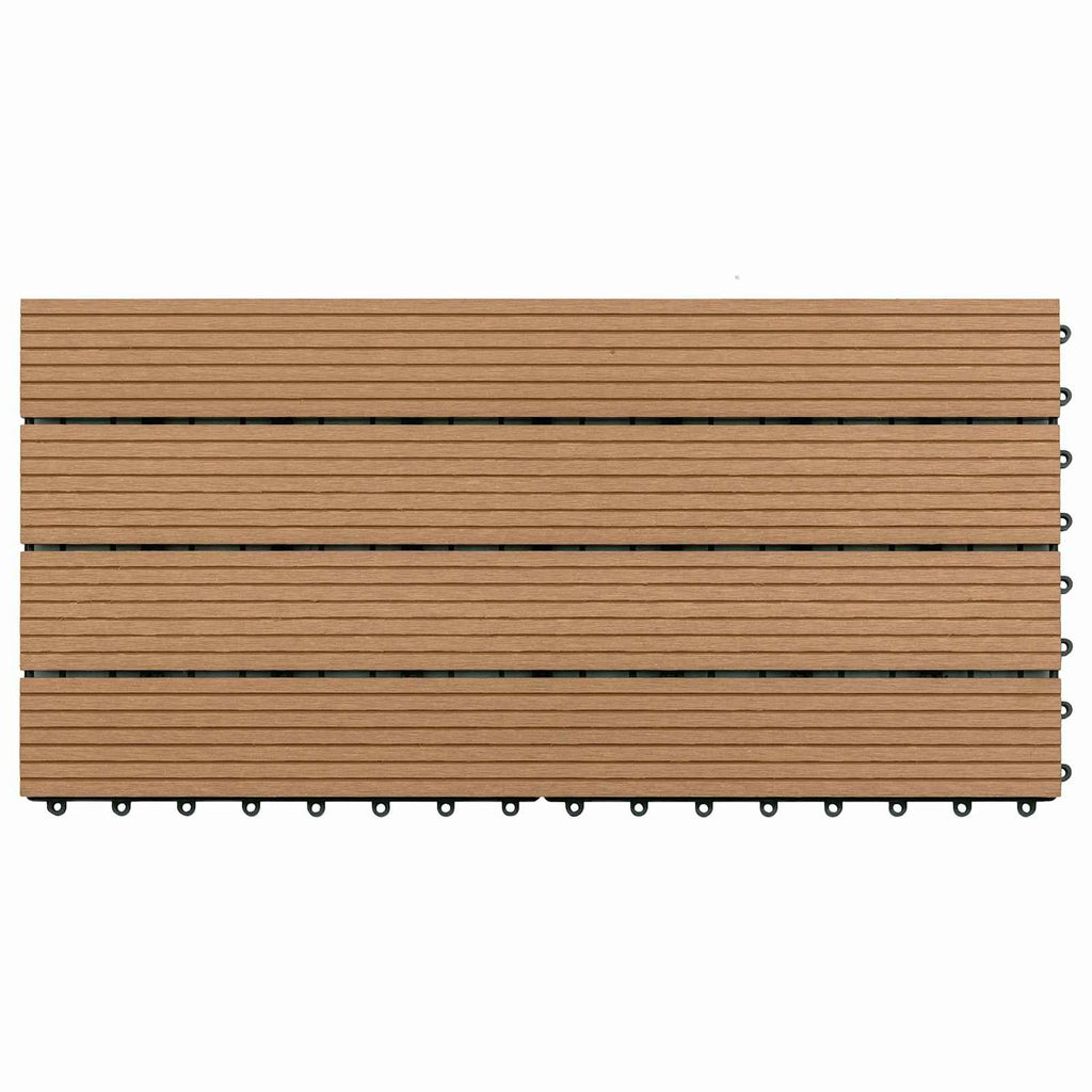 Terrassenfliese 6 pcs Braun 60 x 30 cm WPC