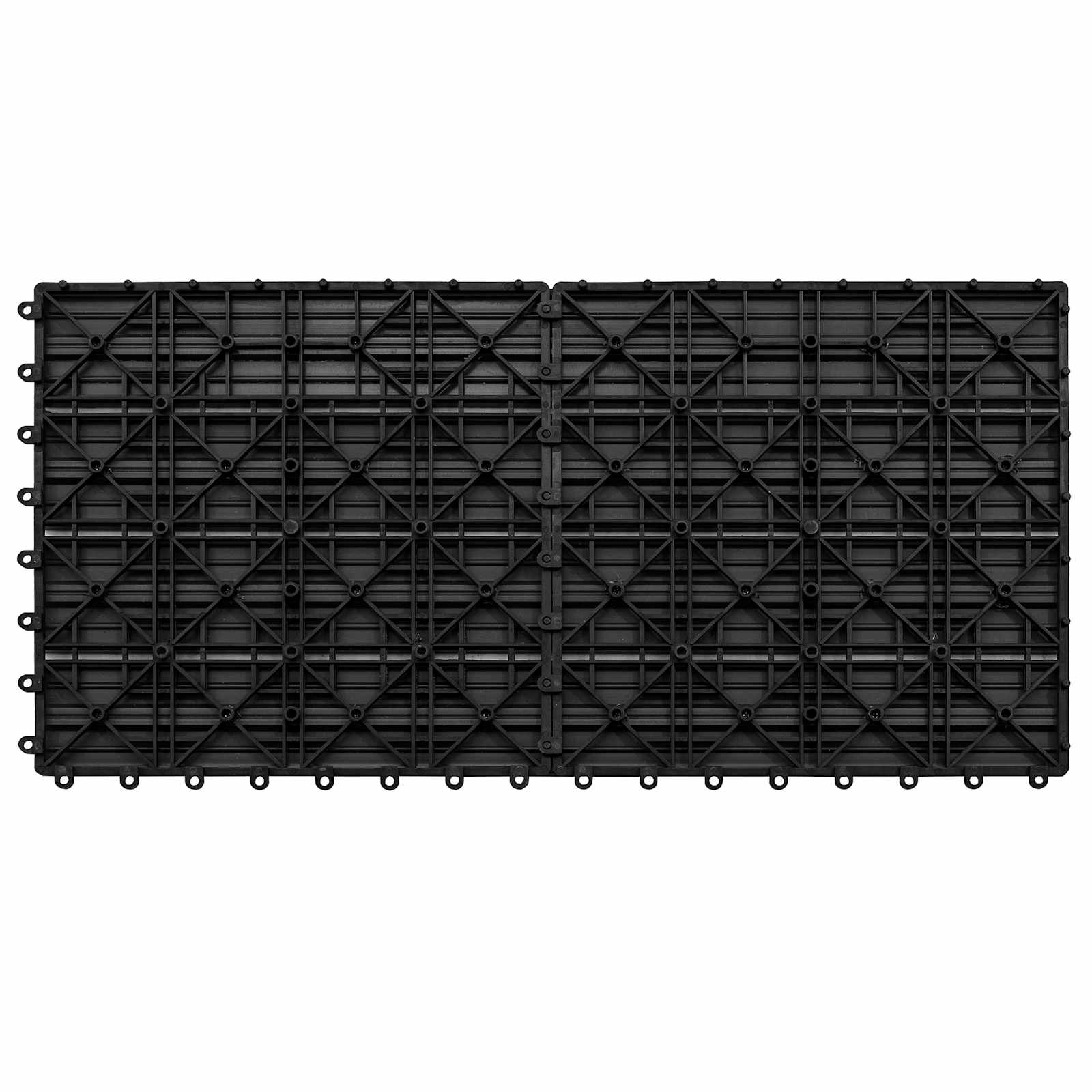 Terrassenfliese 6 pcs Schwarz 60 x 30 cm WPC