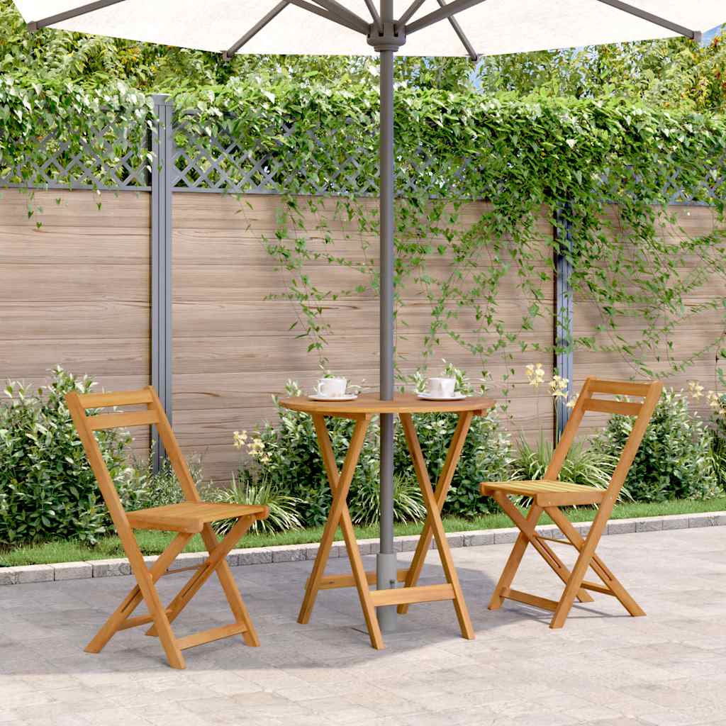 Klappbarer Gartentisch 70 cm Massivholz Akazie