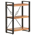 Bücherregal 3 Fächer 60x30x80 cm Akazie Massivholz