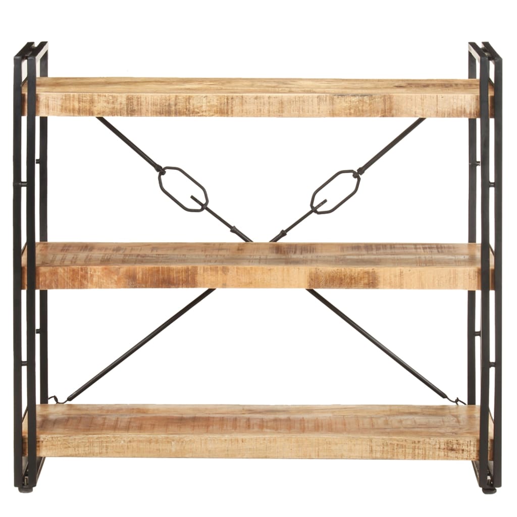 Bücherregal 3 Fächer 90x30x80 cm Mango Massivholz