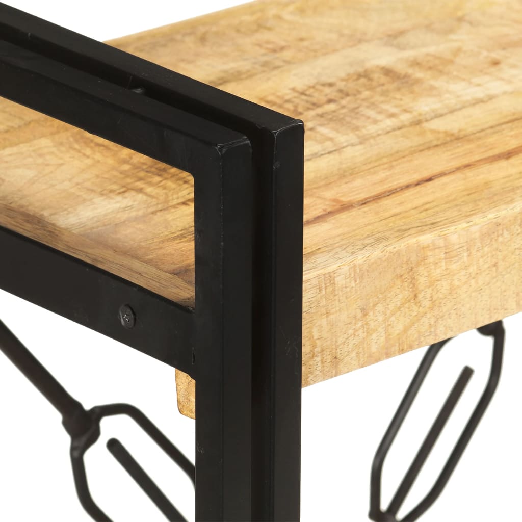 Bücherregal 3 Fächer 90x30x80 cm Mango Massivholz