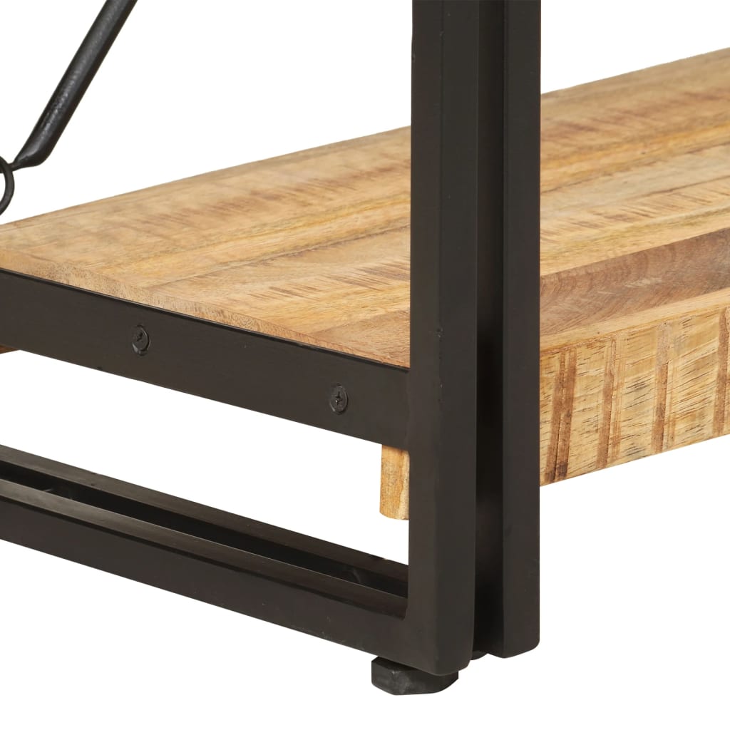 Bücherregal 3 Fächer 90x30x80 cm Mango Massivholz