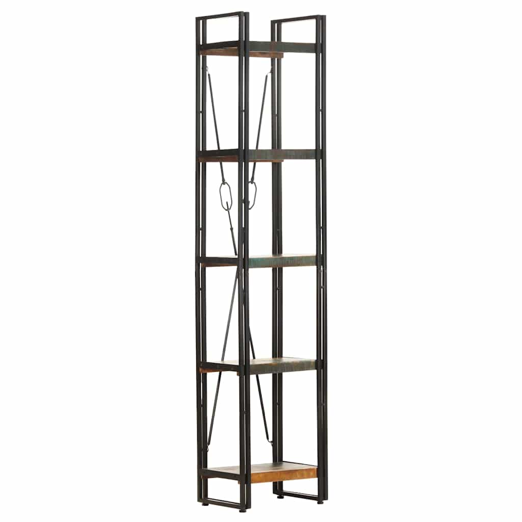 Bücherregal 5 Fächer 40x30x180 cm Altholz Massiv