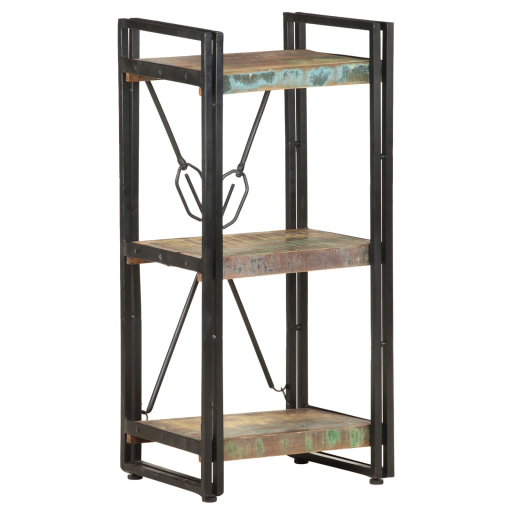 Bücherregal 3 Fächer 40x30x80 cm Altholz Massiv