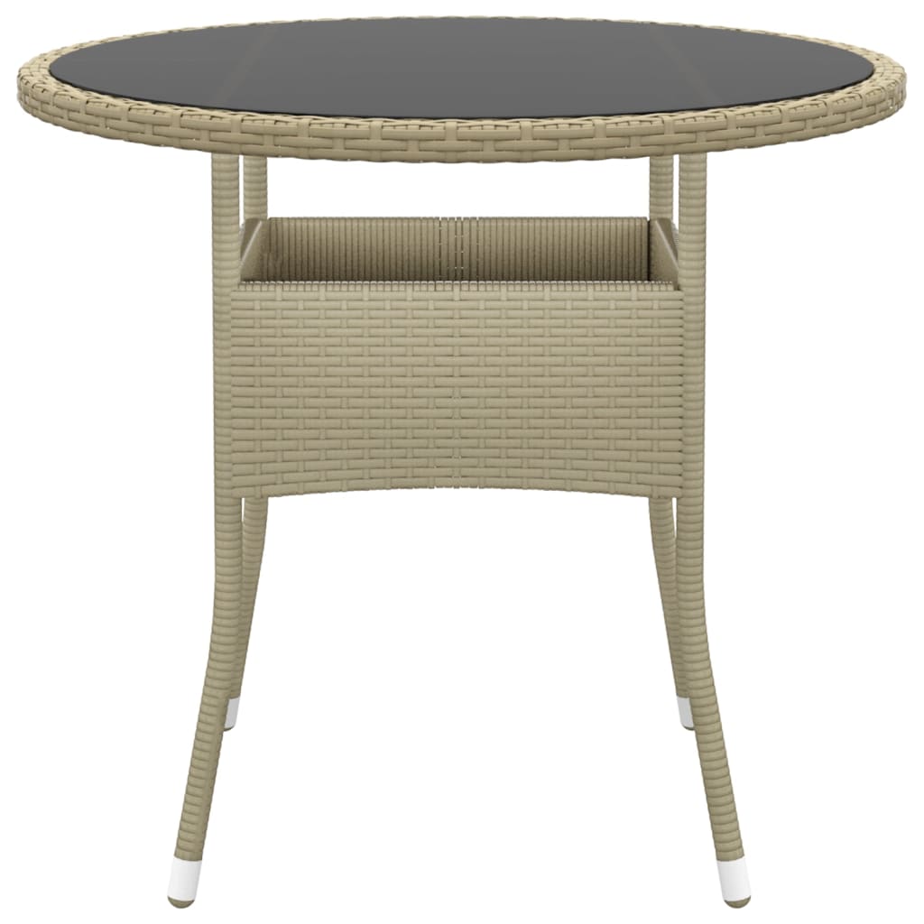 3-tlg. Garten-Essgruppe Poly Rattan Beige