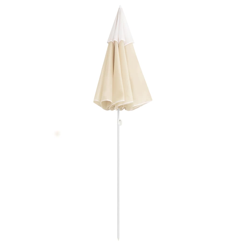 Sonnenschirm mit Stahlmast Sandfarbe 180 cm