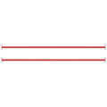 Turnstangen 2 Stk. 125 cm Stahl Rot