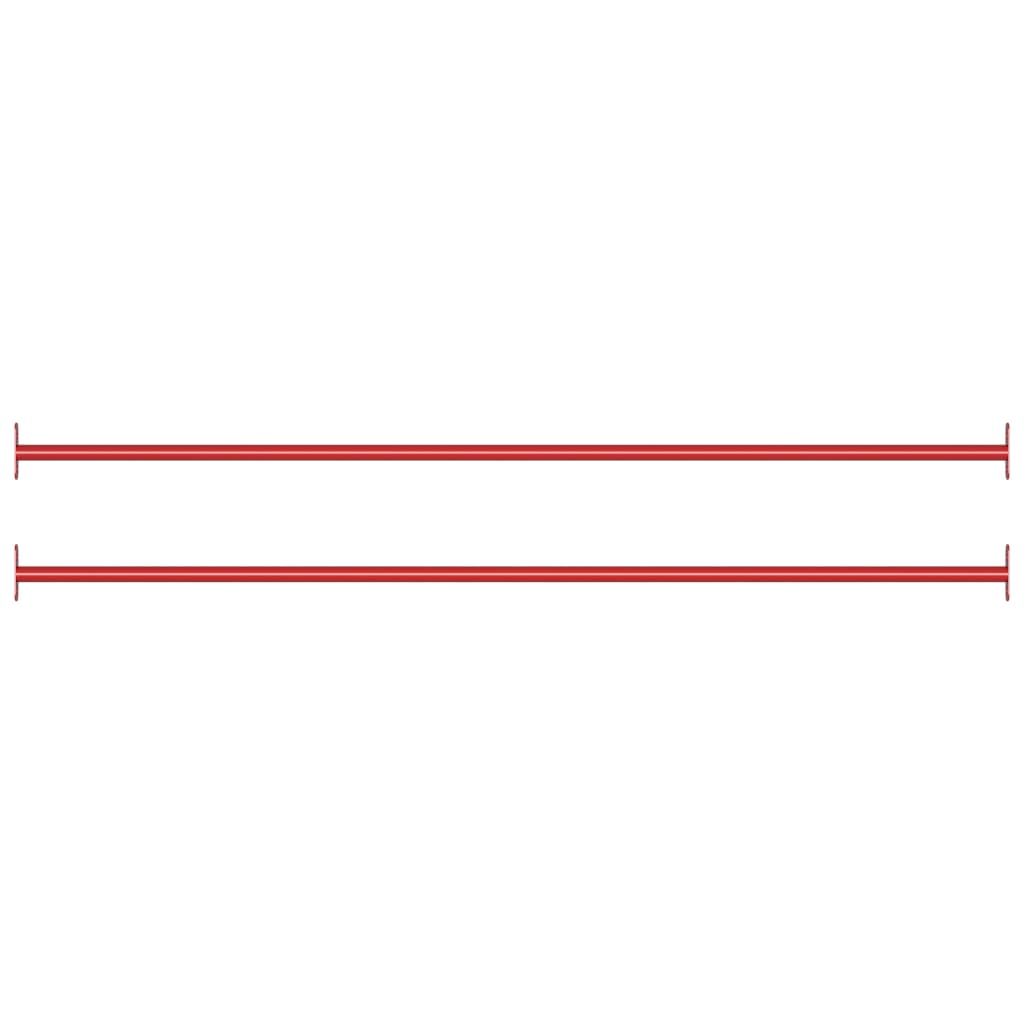 Turnstangen 2 Stk. 125 cm Stahl Rot