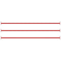 Turnstangen 3 Stk. 125 cm Stahl Rot