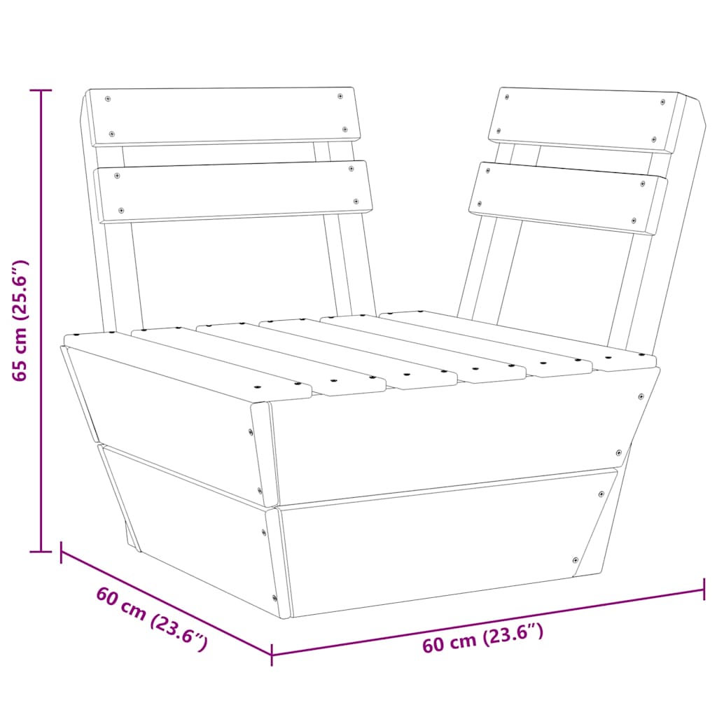 Ecksofa Modular Fichtenholz Imprägniert