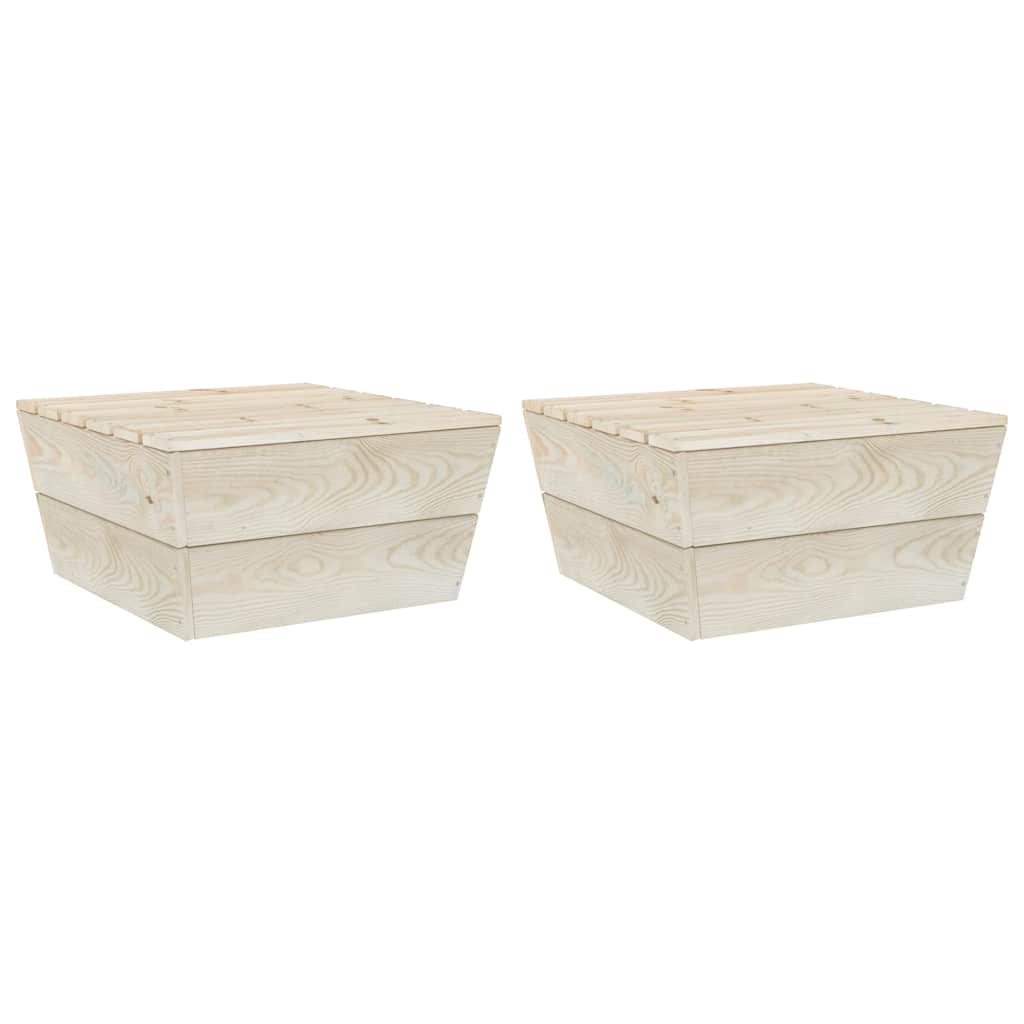 Gartentische 2 Stk. 60x60x30 cm Imprägniertes Fichtenholz