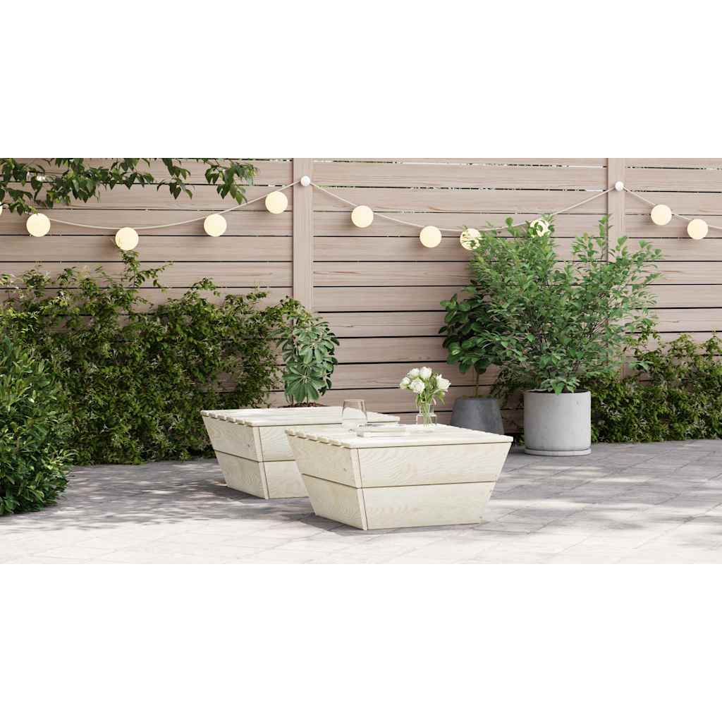 Gartentische 2 Stk. 60x60x30 cm Imprägniertes Fichtenholz