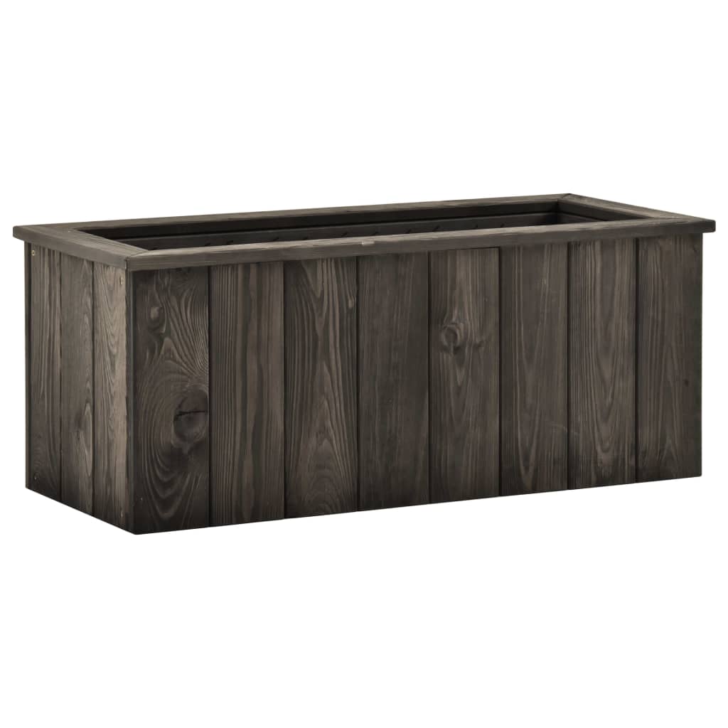 Hochbeet Dunkelgrau 74x32x30 cm Kiefer Massivholz