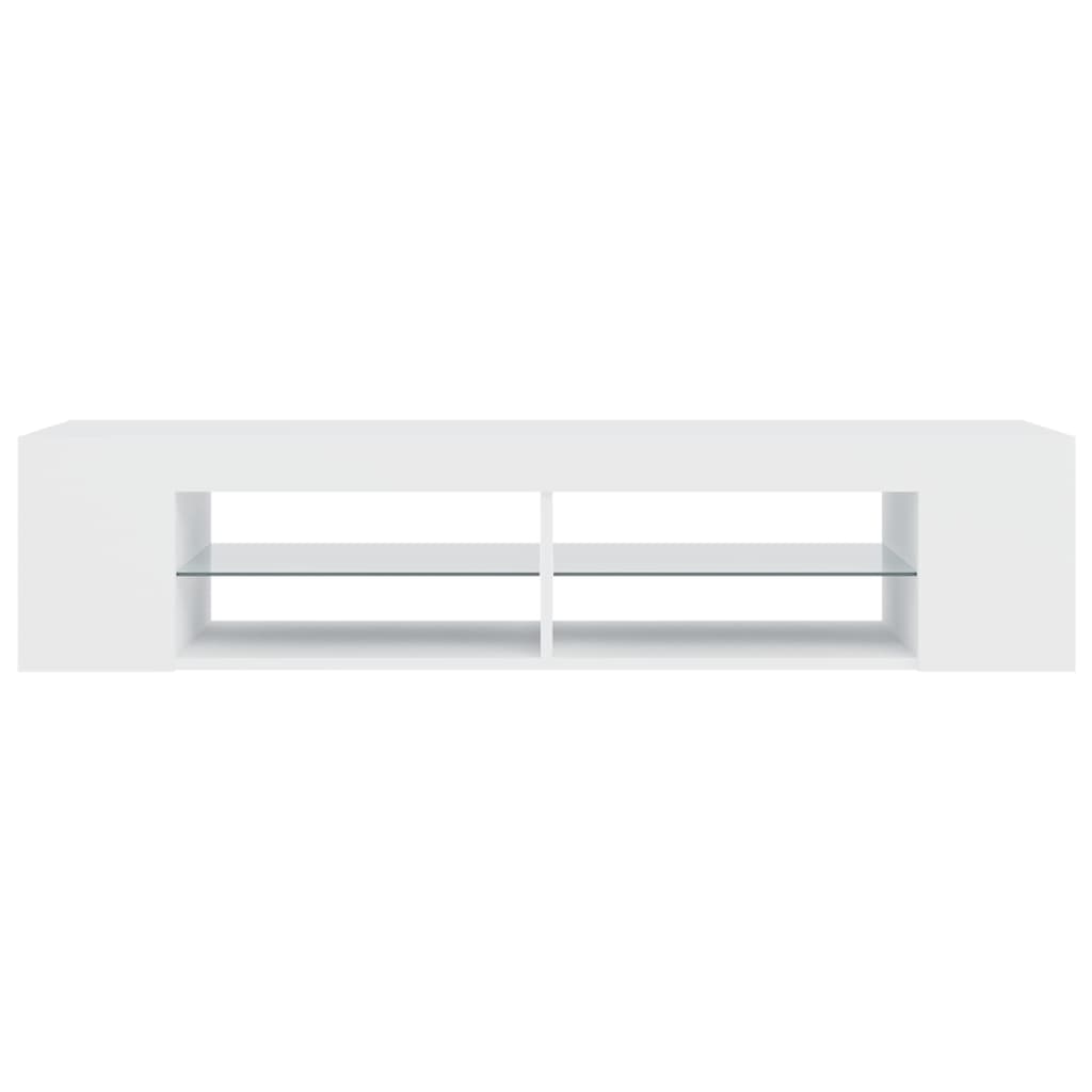 TV-Schrank mit LED-Leuchten Weiß 135x39x30 cm