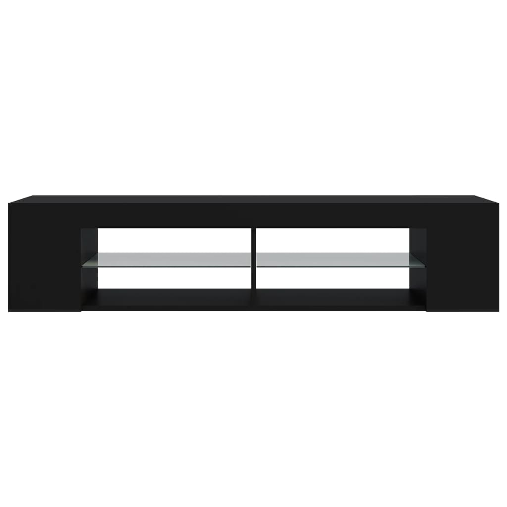 TV-Schrank mit LED-Leuchten Schwarz 135x39x30 cm