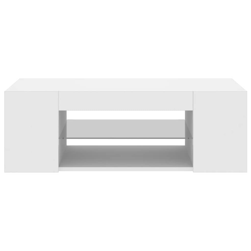 TV-Schrank mit LED-Leuchten Weiß 90x39x30 cm