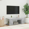 TV-Schrank mit LED-Leuchten Betongrau 90x39x30 cm