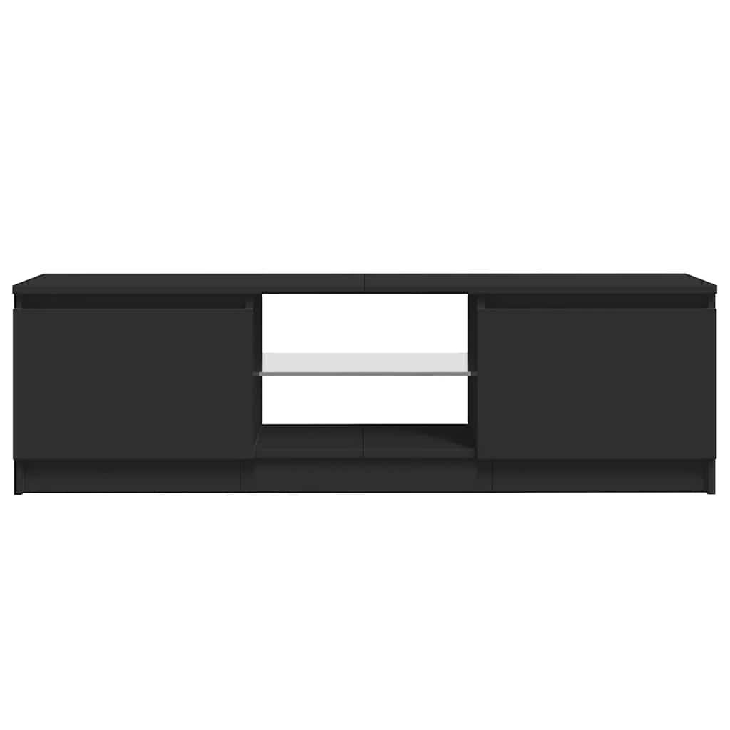 TV-Schrank mit LED-Leuchten Schwarz 120x30x36 cm