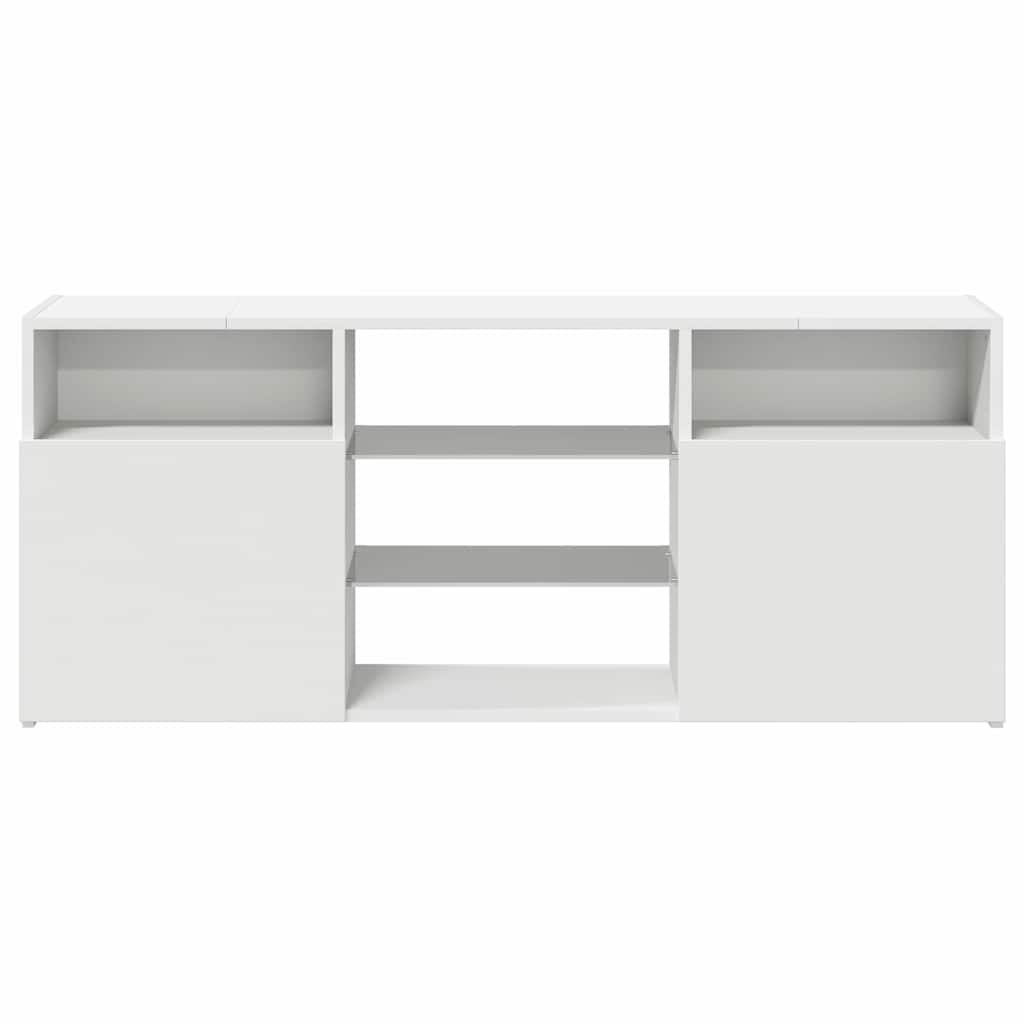TV-Schrank mit LED-Leuchten Weiß 120x30x50 cm