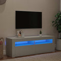 TV-Schrank mit LED-Leuchten Weiß 120x35x40 cm