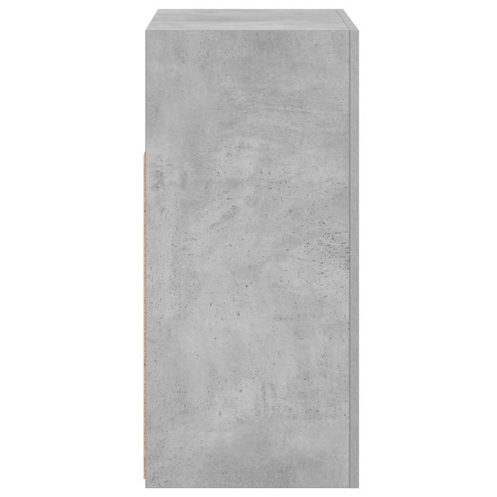 Sideboard mit LED-Leuchten Betongrau 80x35x75 cm